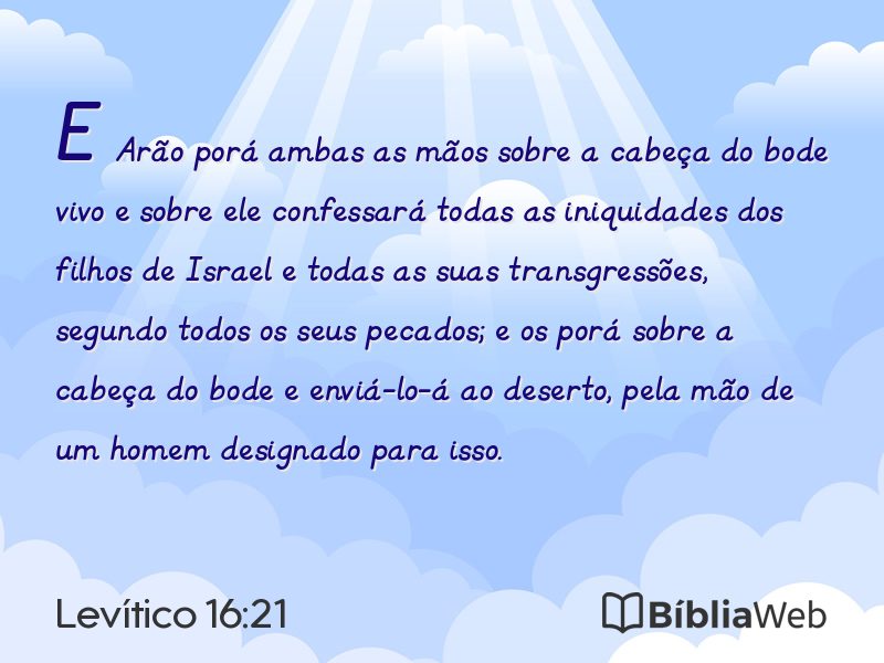 Levítico 16:21 em imagem para compartilhar