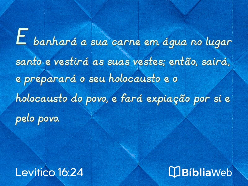 Levítico 16:24 em imagem para compartilhar