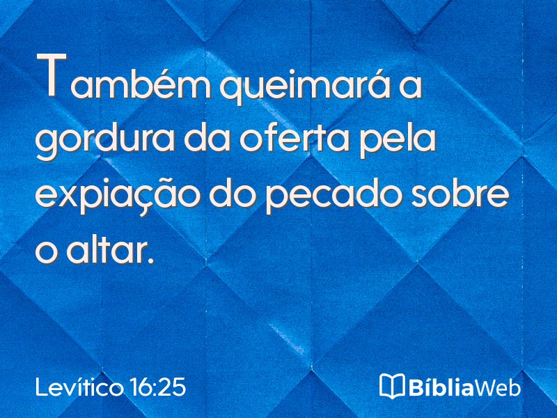 Levítico 16:25 em imagem para compartilhar