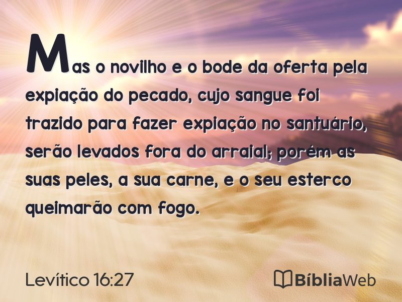 Levítico 16:27 em imagem para compartilhar
