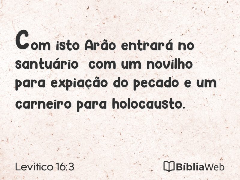 Levítico 16:3 em imagem para compartilhar
