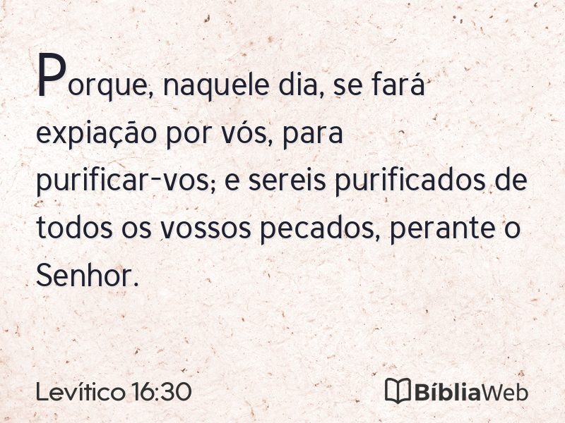 Levítico 16:30 em imagem para compartilhar