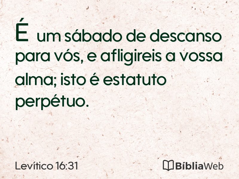 Levítico 16:31 em imagem para compartilhar