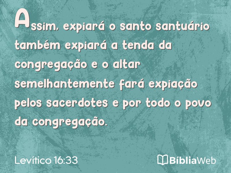 Levítico 16:33 em imagem para compartilhar