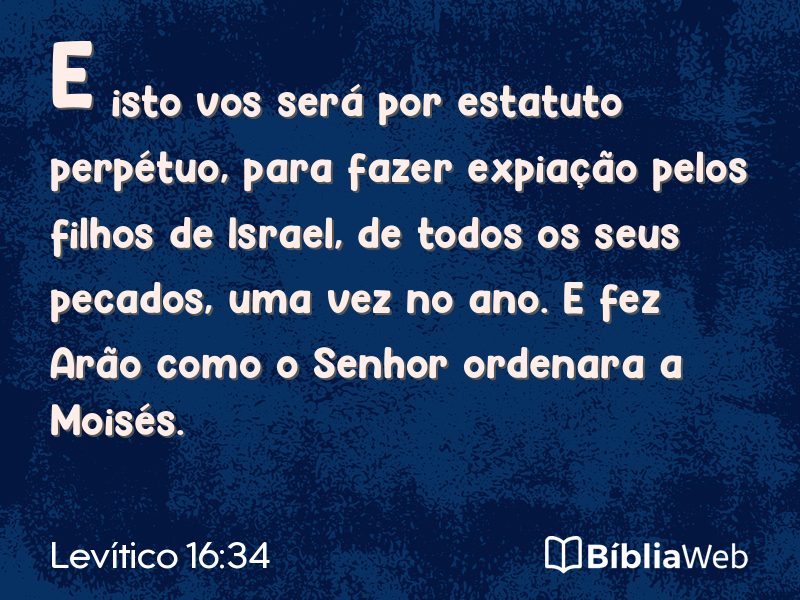 Levítico 16:34 em imagem para compartilhar