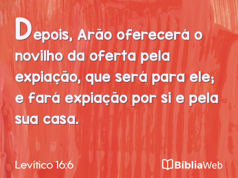 Levítico 16:6 em imagem para compartilhar