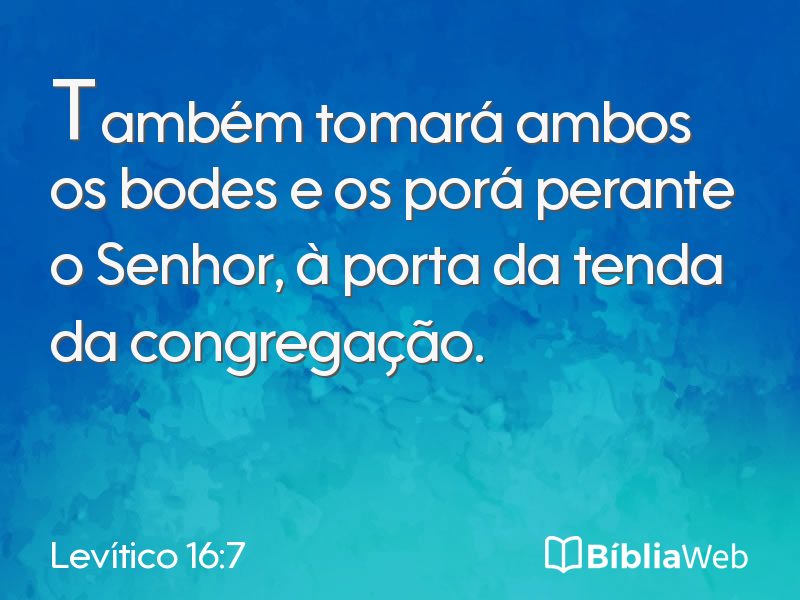Levítico 16:7 em imagem para compartilhar