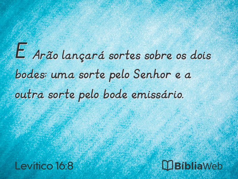 Levítico 16:8 em imagem para compartilhar