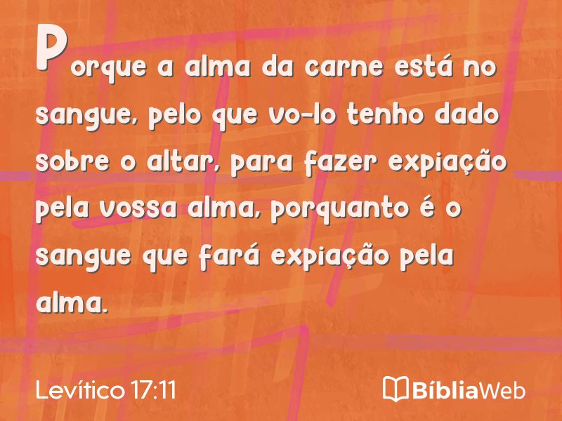 Levítico 17:11 em imagem para compartilhar