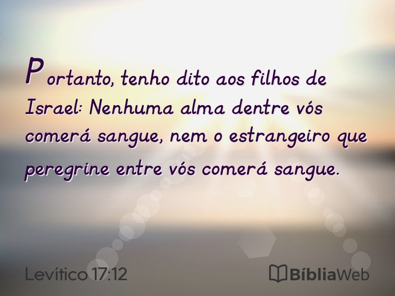 Levítico 17:12 em imagem para compartilhar