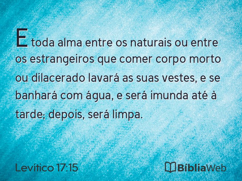 Levítico 17:15 em imagem para compartilhar