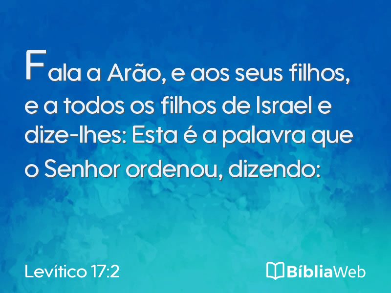Levítico 17:2 em imagem para compartilhar