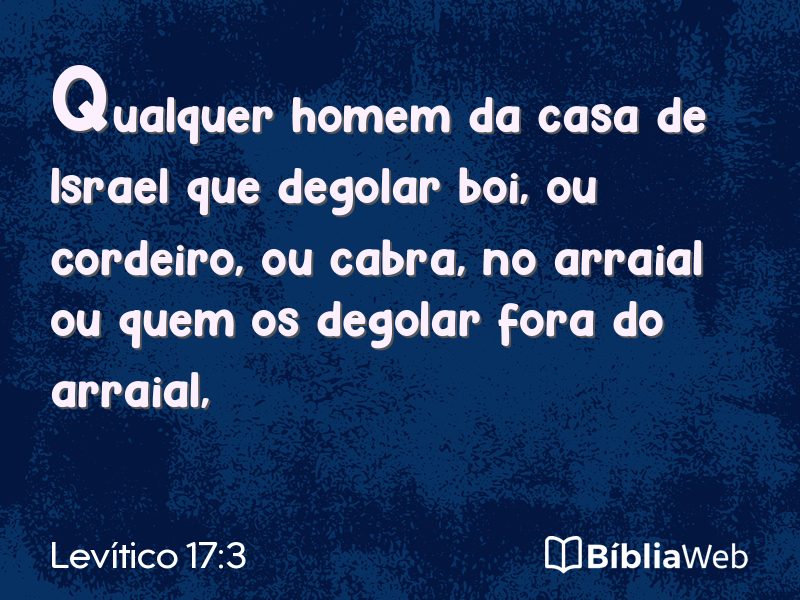 Levítico 17:3 em imagem para compartilhar
