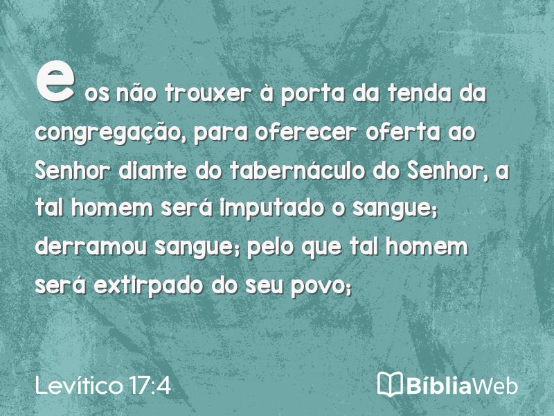 Levítico 17:4 em imagem para compartilhar