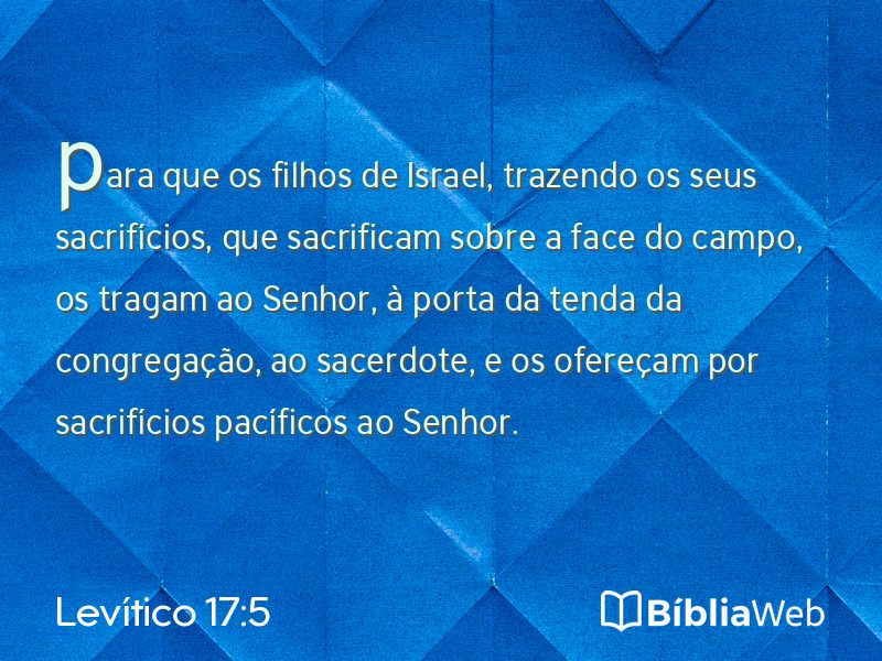Levítico 17:5 em imagem para compartilhar
