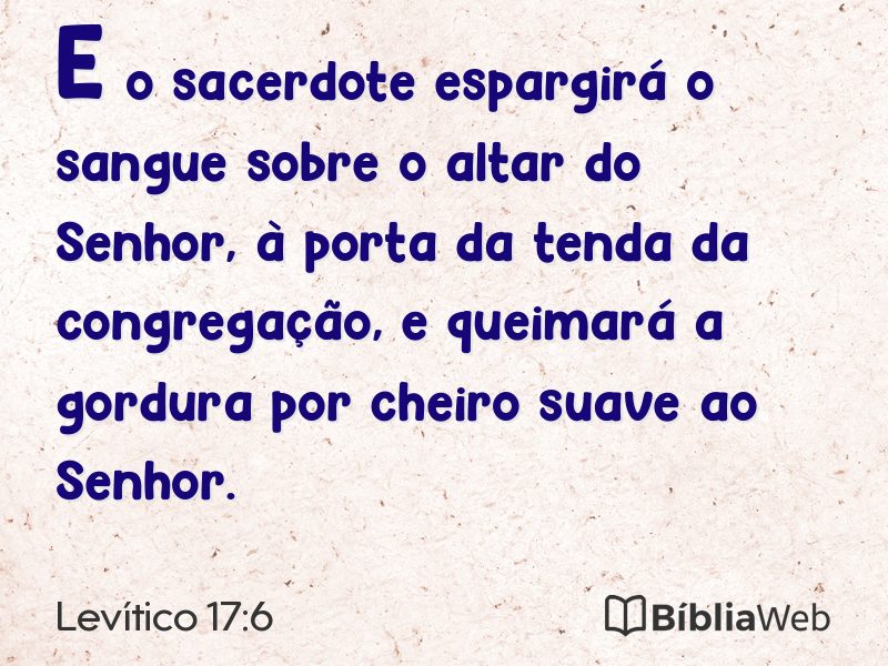 Levítico 17:6 em imagem para compartilhar