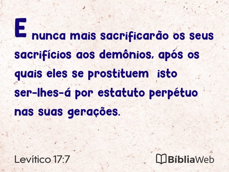 Levítico 17:7 em imagem para compartilhar