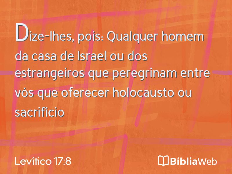 Levítico 17:8 em imagem para compartilhar