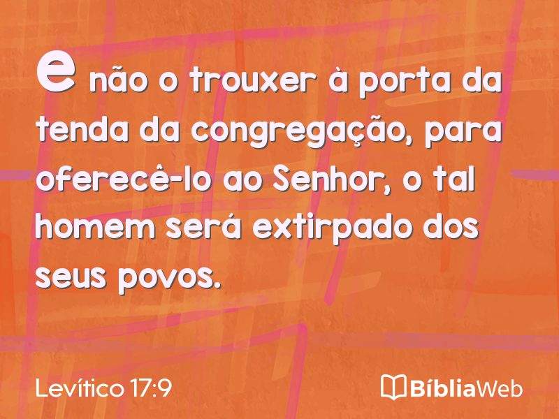 Levítico 17:9 em imagem para compartilhar