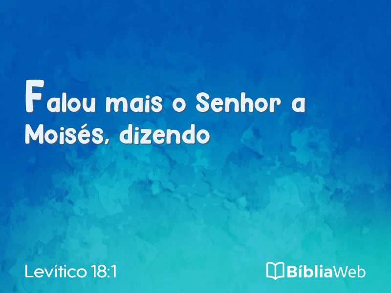 Levítico 18:1 em imagem para compartilhar