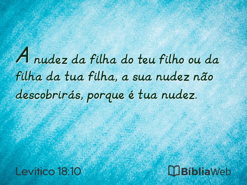 Levítico 18:10 em imagem para compartilhar
