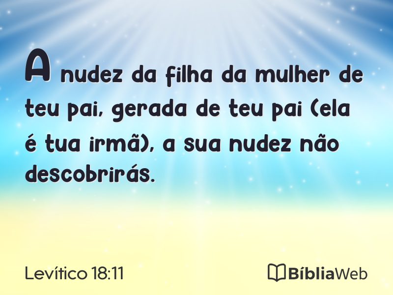 Levítico 18:11 em imagem para compartilhar