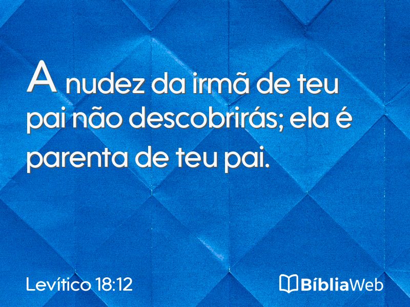 Levítico 18:12 em imagem para compartilhar