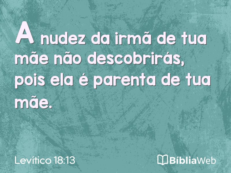 Levítico 18:13 em imagem para compartilhar