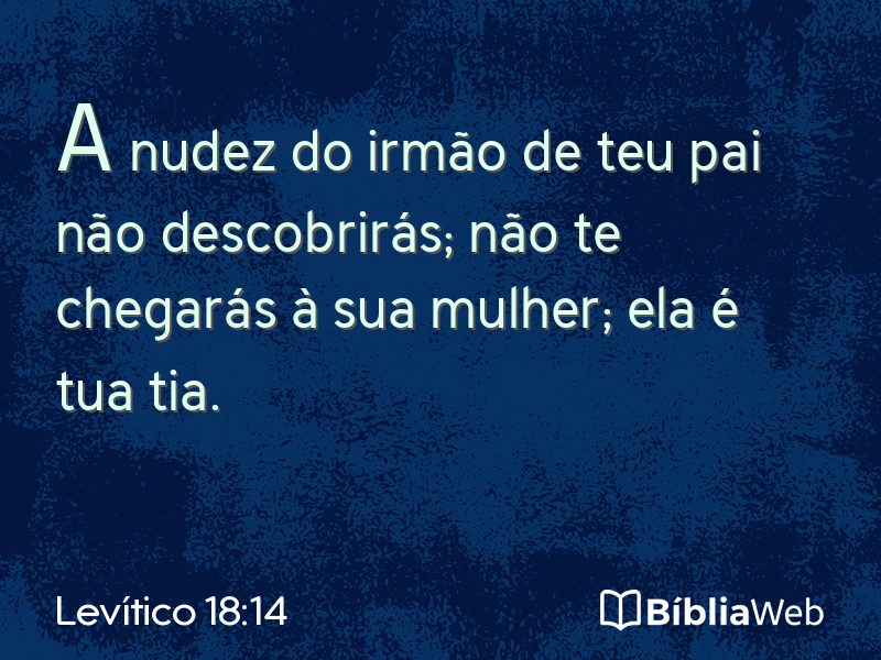 Levítico 18:14 em imagem para compartilhar