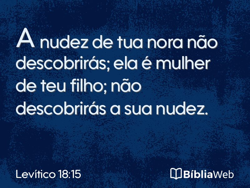 Levítico 18:15 em imagem para compartilhar