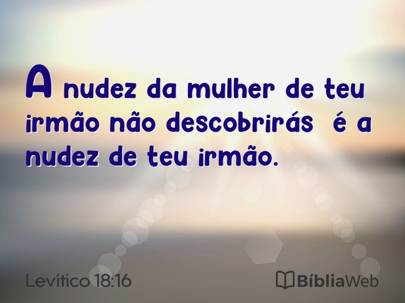 Levítico 18:16 em imagem para compartilhar