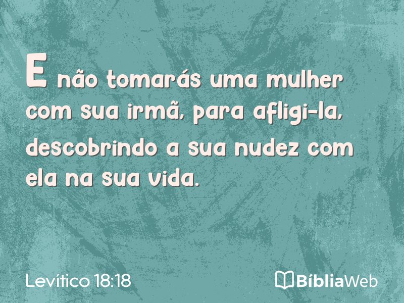 Levítico 18:18 em imagem para compartilhar