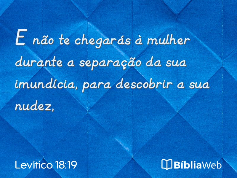 Levítico 18:19 em imagem para compartilhar