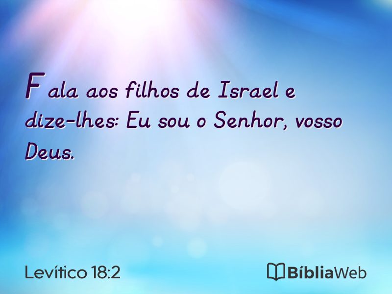 Levítico 18:2 em imagem para compartilhar