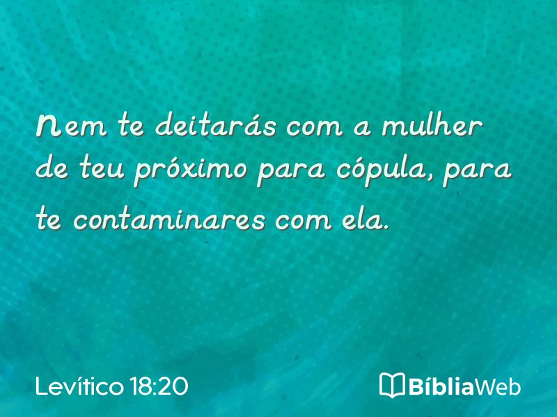 Levítico 18:20 em imagem para compartilhar