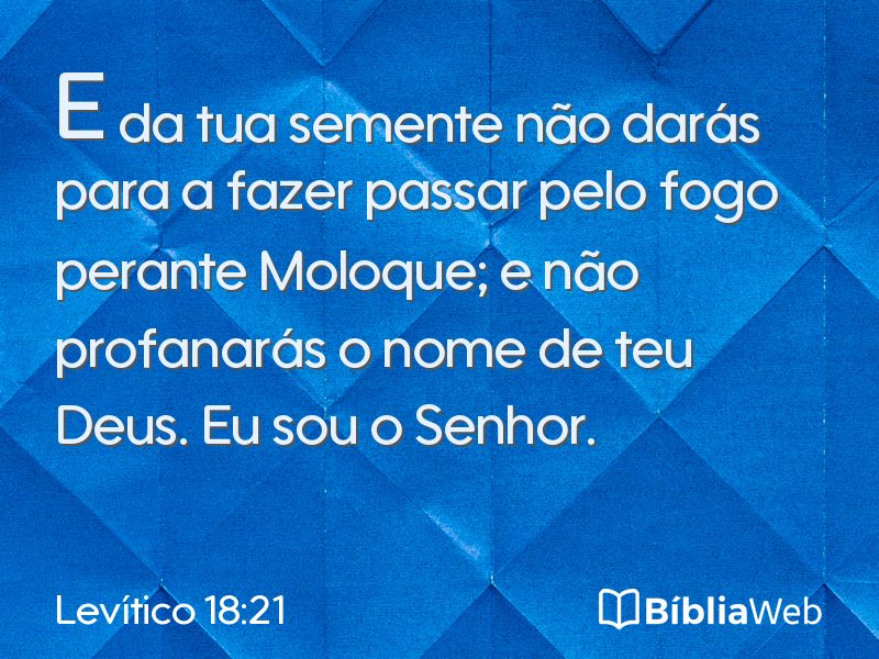 Levítico 18:21 em imagem para compartilhar
