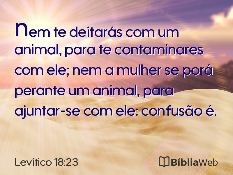 Levítico 18:23 em imagem para compartilhar
