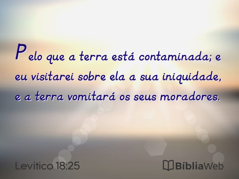 Levítico 18:25 em imagem para compartilhar