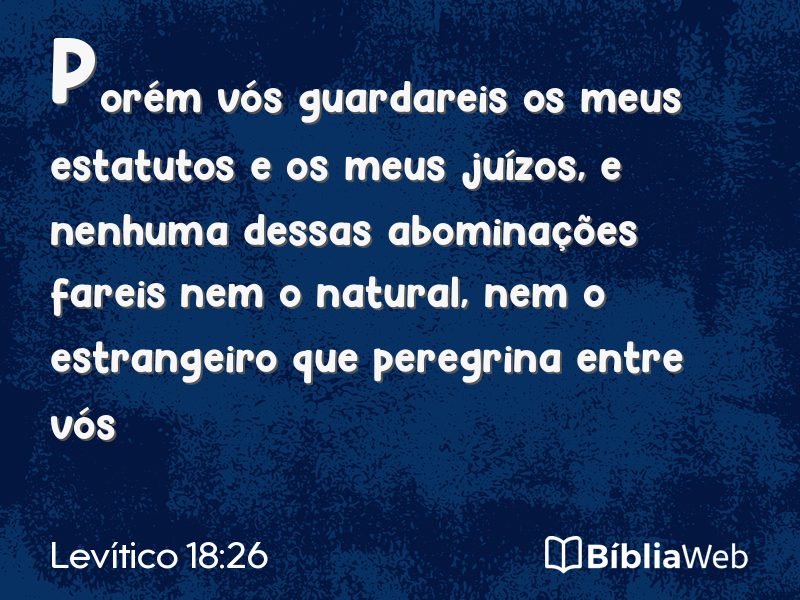 Levítico 18:26 em imagem para compartilhar