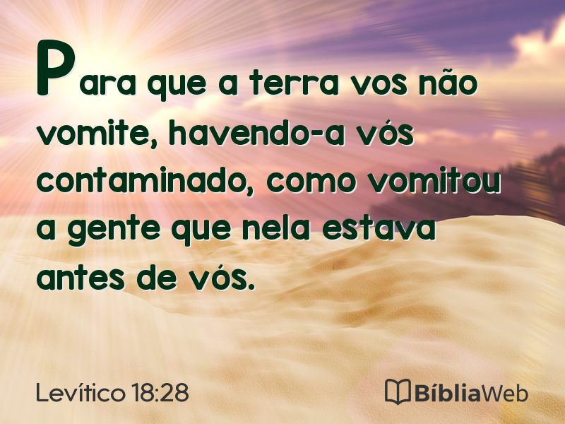 Levítico 18:28 em imagem para compartilhar