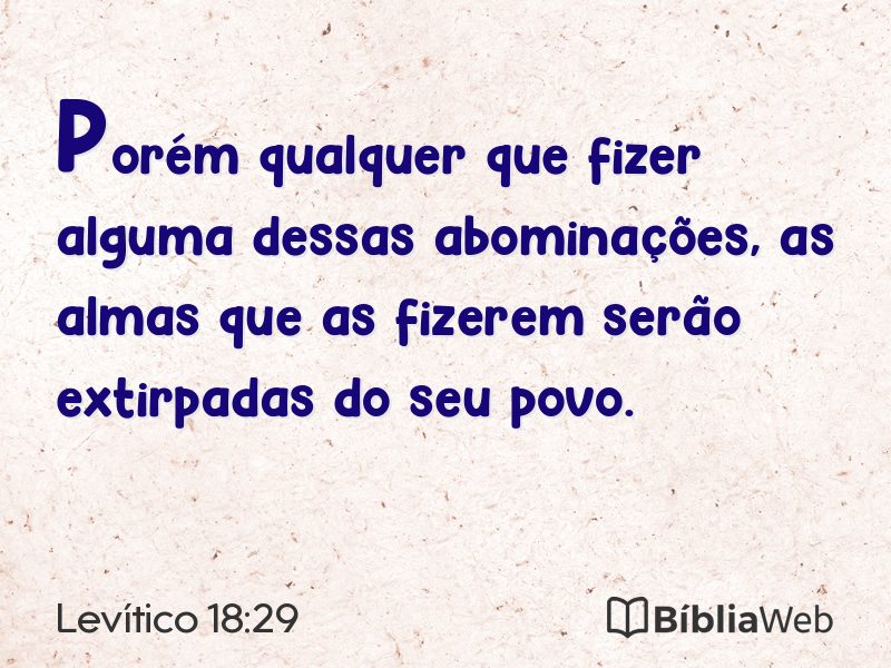 Levítico 18:29 em imagem para compartilhar