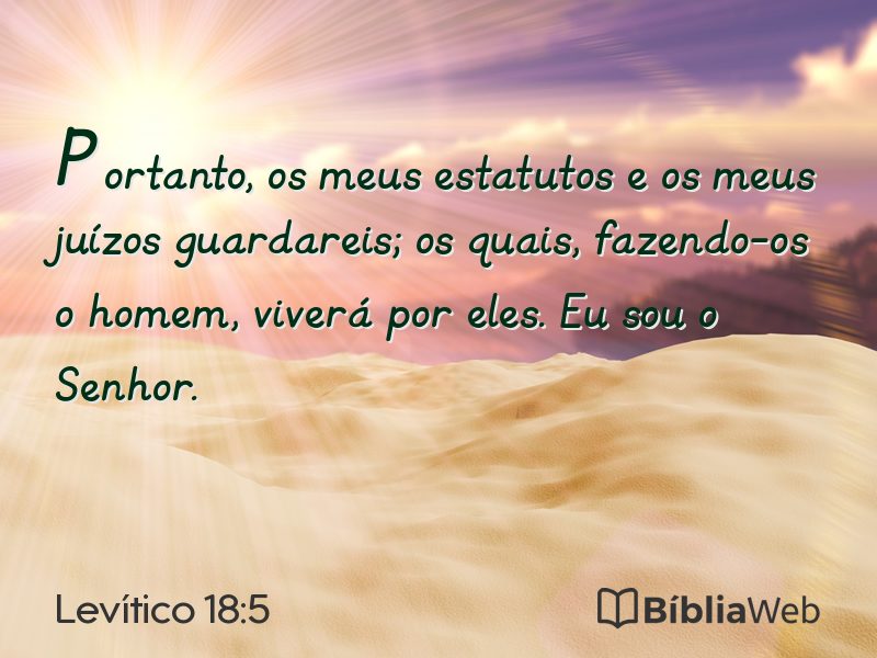 Levítico 18:5 em imagem para compartilhar