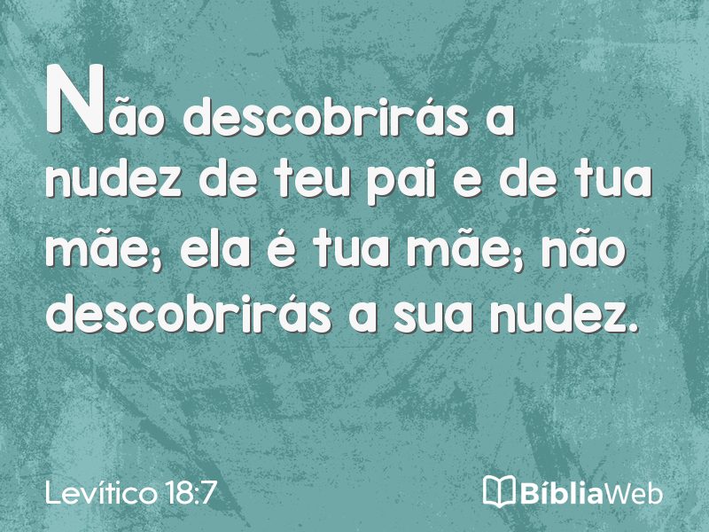 Levítico 18:7 em imagem para compartilhar