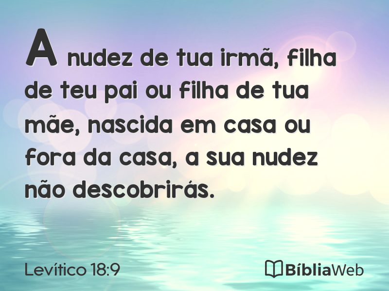 Levítico 18:9 em imagem para compartilhar