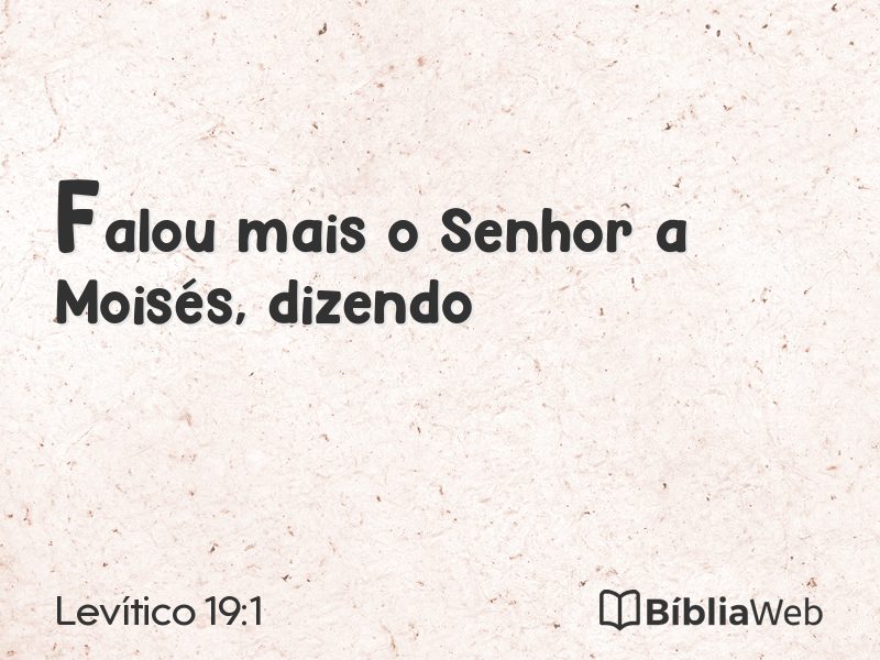 Levítico 19:1 em imagem para compartilhar