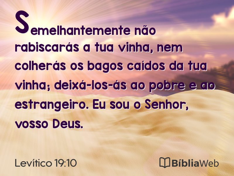 Levítico 19:10 em imagem para compartilhar