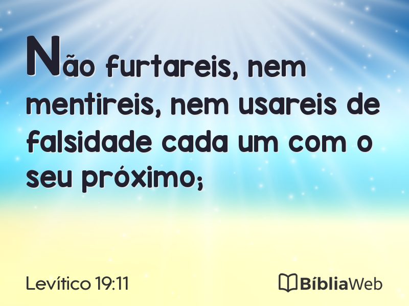 Levítico 19:11 em imagem para compartilhar