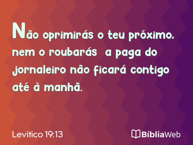 Levítico 19:13 em imagem para compartilhar