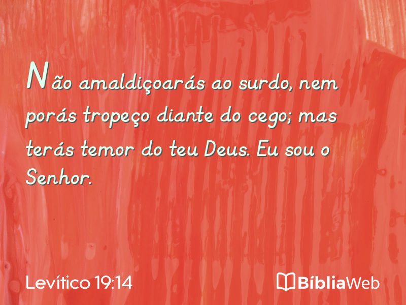 Levítico 19:14 em imagem para compartilhar