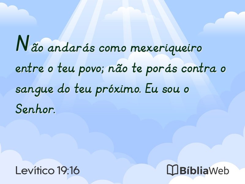 Levítico 19:16 em imagem para compartilhar